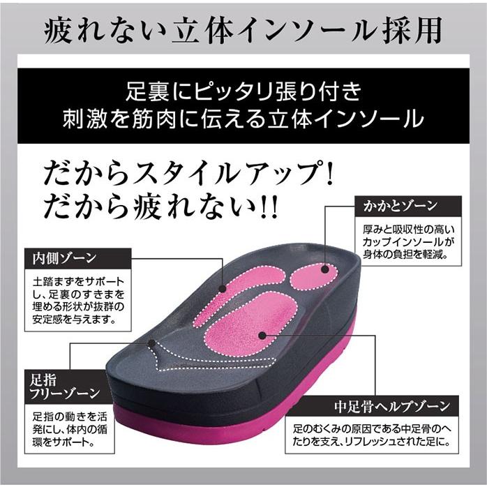 サンダル 厚底 レディース 体幹筋シェイプスリムサンダル M |  | 04