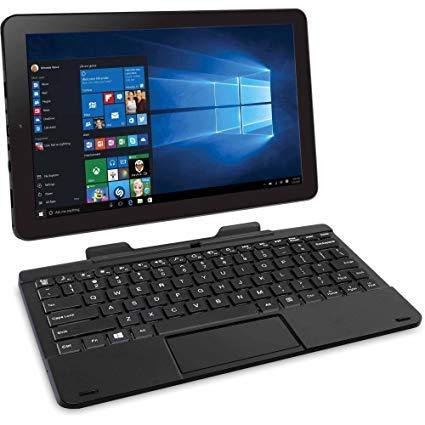 公式オンラインショップ RCA W 101 SA 23 T 2 F 8 Cambio 10.132 GB Windows 2-in-1 Tablet with Folio Keyboard， Silver