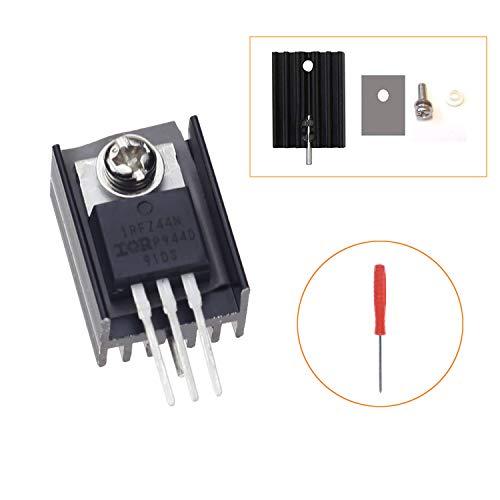 Makeronics IRFZ44N 絶縁体と取り付けキット TO220ヒートシンク、絶縁体ゴム引きシリコンワッシャーとブッシング付き