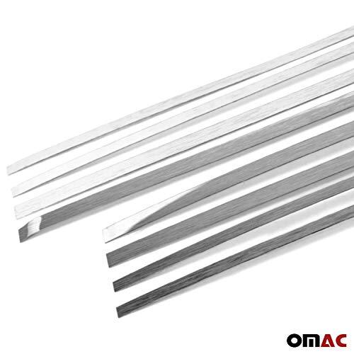 アウトレットの商品一覧 OMACオートモーティブアクセサリースカッフプレートブラッシュクロムドアシル|カードアエントリーガード|ステッププロテクタースチール8個入。メルセデス・