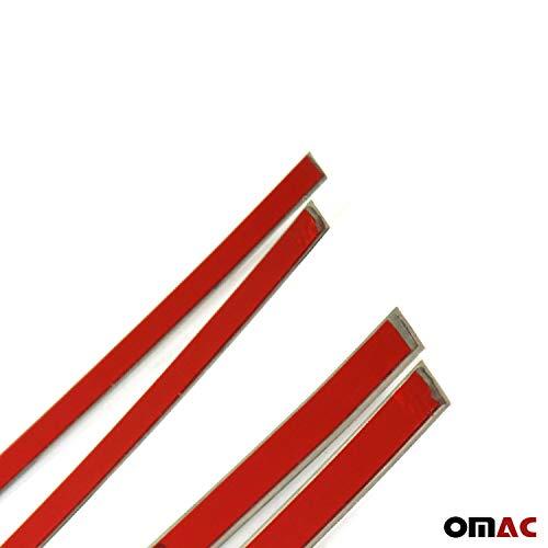 アウトレットの商品一覧 OMACオートモーティブアクセサリースカッフプレートブラッシュクロムドアシル|カードアエントリーガード|ステッププロテクタースチール8個入。メルセデス・
