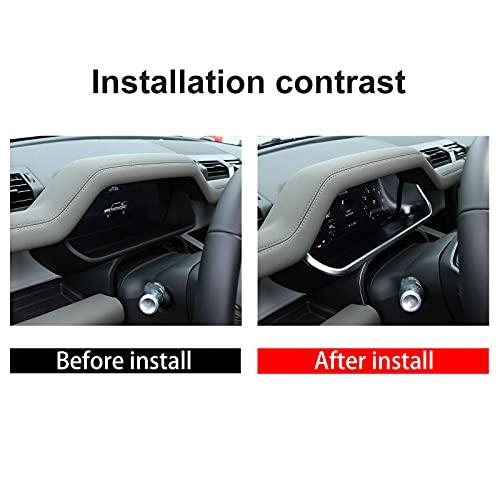 直売新品 YIWANG Instruments Panel Cover Dashboard Panel Display Frame Decor Interior Accessories for Land Rover Defender 90 110 2020-2022 (シルバー)