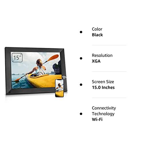 NexFoto 32 GB大容量15インチデジタルピクチャーフレーム、Wi-Fi