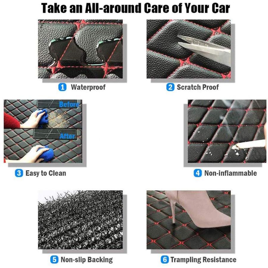 新製品在庫有り テスラModel-S Model-X Model-3 Model-Y 2014-2022 Automotive Floor mats All Leather Surrounded Waterproof Floor matt All Weather car Floor matt
