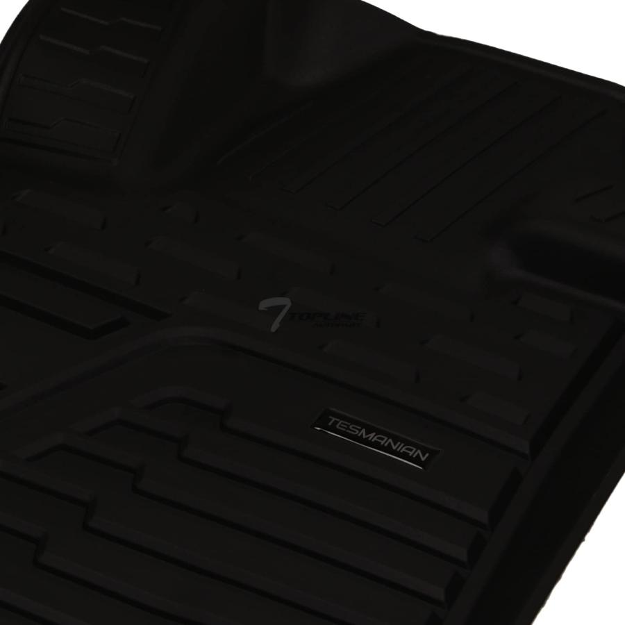 公式クーポン TLAPSブラック3 D成型TPEゴムオールウェザーフロアマットライナー3本トヨタ・タンドラ用14-21クルーマックス (エクステンデッドクルー) /バケットシート付
