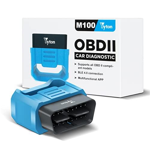 Yyton OBD 2 Scanner Bluetooth、iPhone iOS Android Windows用カーコードリーダー、フルシステム診断機能付き専用APP、チェックエンジンライト