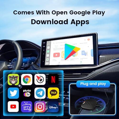 別格の高品質 CarPlay Ai Box Adapter CarlinKit Wireless Android Auto&Wireless CarPlay Multimedia Box Netflix/YouTube Car Video、Android 11.0 System付属、4 G Ne