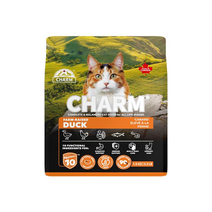 【選べるおまけ付】チャーム（CHARM） 猫用 ファームレイズド ダック キャット 1.5kg 【着後レビューで100円クーポンGET！】 【tt】 | 