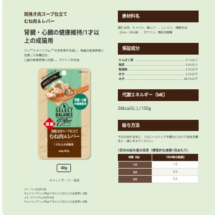 セレクトバランス Plas 鶏挽き肉スープ仕立て むね肉＆レバー 腎臓