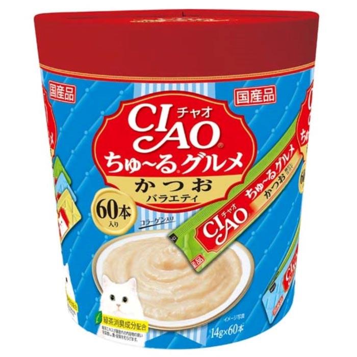 CIAO ちゅ~るグルメ 60本 かつお バラエティ 14g×60本 | 