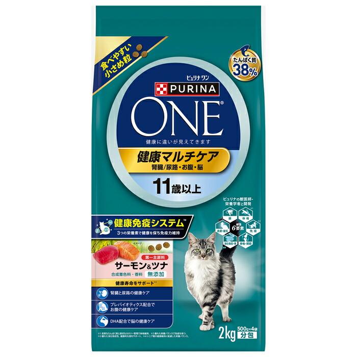 ピュリナワンキャット 健康マルチケア 11歳以上 サーモン＆ツナ 2.0kg | 