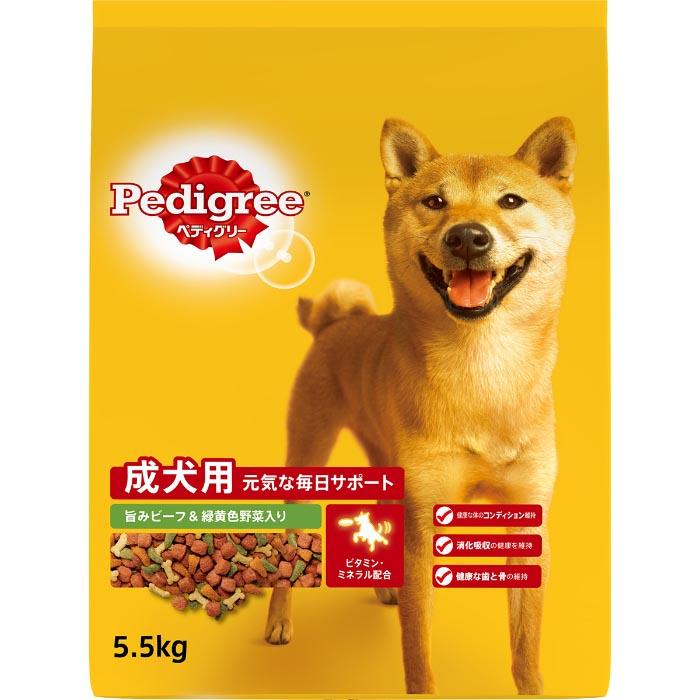 ペディグリー 成犬用 旨みビーフ&緑黄色野菜入り 5.5kg | 