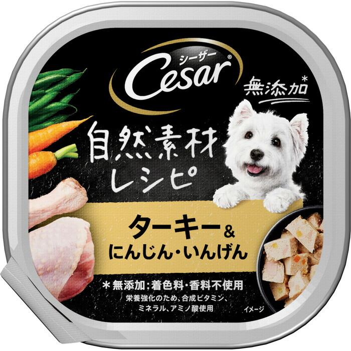 シーザー 自然素材レシピ ターキー＆にんじん・いんげん 85g | 