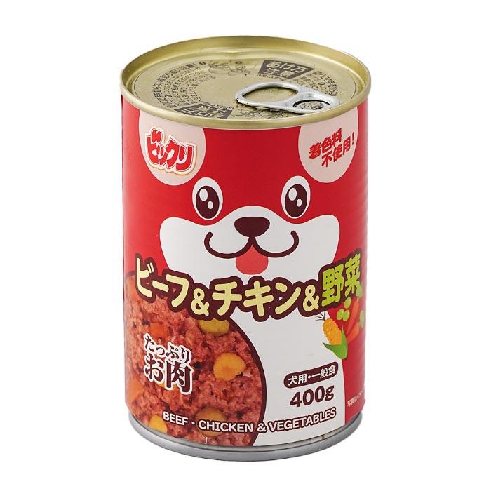 ビックリ 犬缶ビーフ&チキン&野菜 400g | 