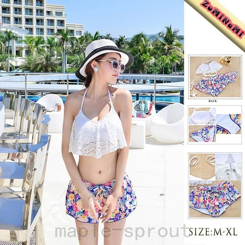 タンキニ水着 セット花柄 スイムウェア レディース フラワー カラフル かわいい セクシー 旅行 温泉 紫外線対策 Exkuppsf1h 水着 Tdsc Sn