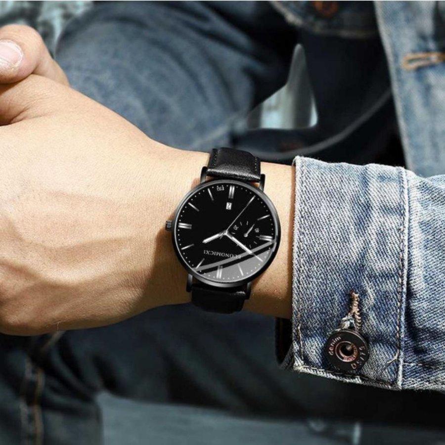 腕時計 メンズ おしゃれ 黒 白 軽い 薄い アナログ 革 ベルト レザー 人気 安い Map218 0030 Kjストア 通販 Yahoo ショッピング