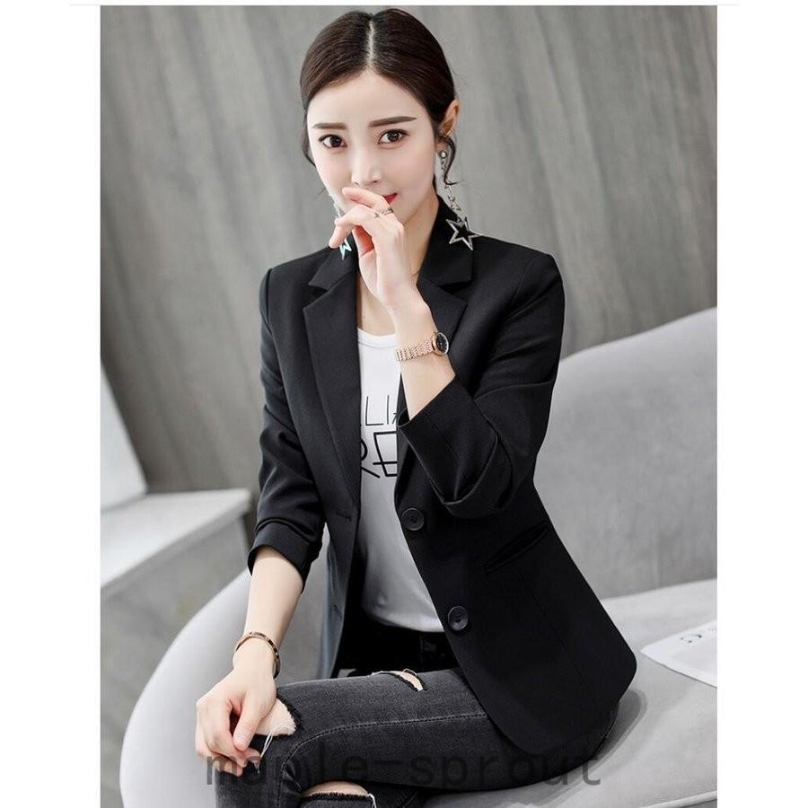 福袋 スーツジャケットレディース テーラードジャケット ゆったり おしゃれ 春夏秋 女性用 アウター フォーマルスーツ 白 黒 薄手 30代 40代 着痩せ 通勤 Ol Recomenda Co