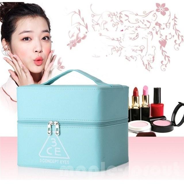 7color 3ce 3ceメイクボックス コスメボックス おすすめ特集 鏡付き 雑貨 小物入れ 持ち運び可 美容 プロ ネイル 化粧品 ジュエリー ボックス 大容量 収納