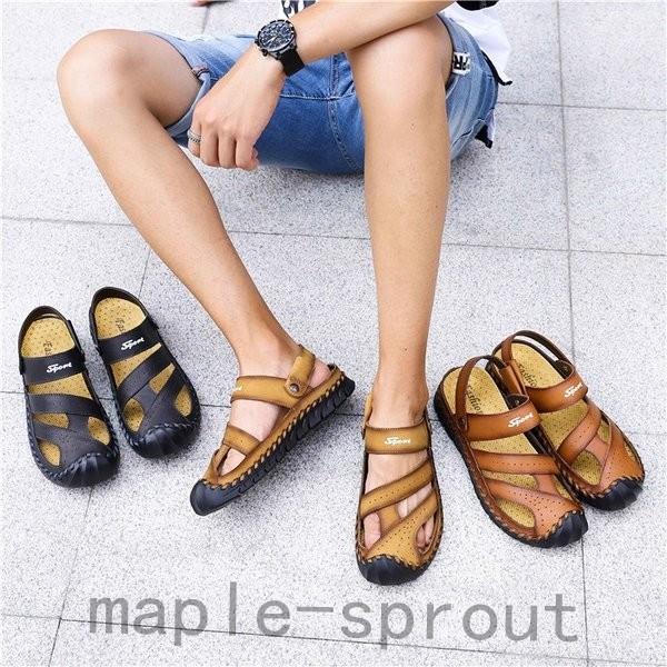 人気提案 サンダル サンダル メンズ 革サンダル 履きやすい サンダルメンズスポーツサンダルカジュアルサンダル革サンダル 履きやすい通気性軽量滑り止めアウドドアカジュアル夏