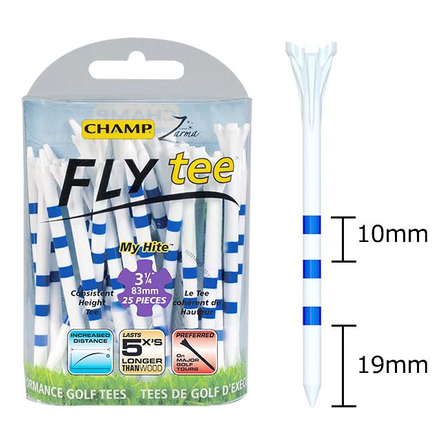 THF プラスチックゴルフティー ソフトラバーカバー付き 3 1/4 83mm CHAMP ザーマ マイハイトティー ロング 83mm 25本入り T-713 ゴルフ