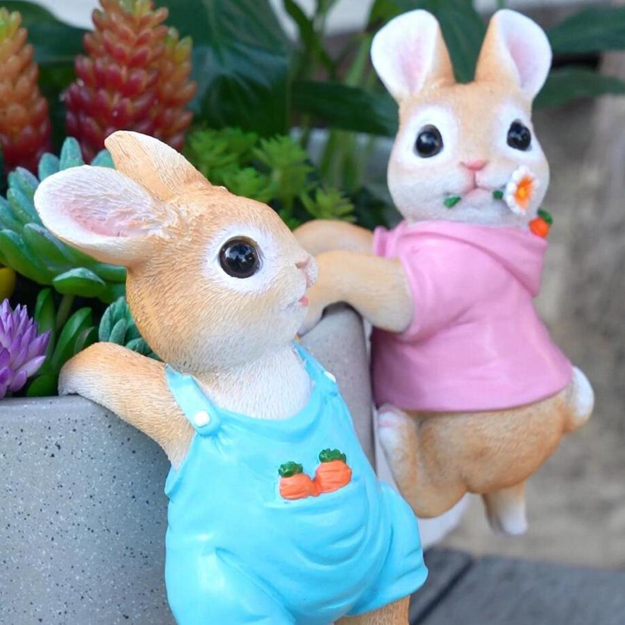 デコパージュ ꔛꕤ ガーデン雑貨♡折り畳みテーブル♡花台♡うさぎ