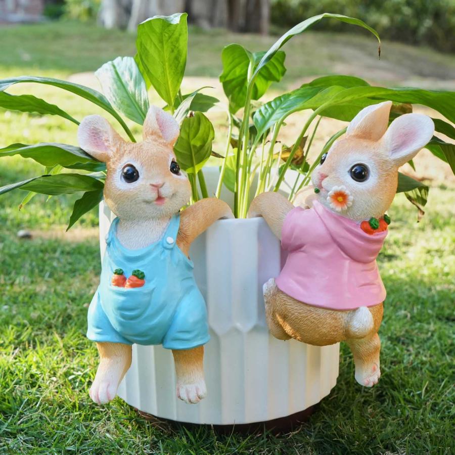 兎オブジェ置物】うさぎ雑貨インテリア ガーデン置き物ガーデニング グッズかわいい ガーデンオブジェ うさぎ カントリー 置物 おしゃれ 庭に置く