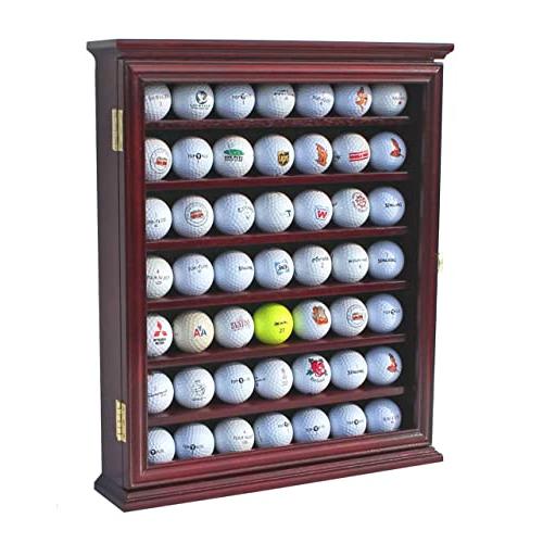 49 ゴルフ・ボール ディスプレイ・ケース・キャビネット ホルダー・ラック UV保護 無垢材 ゴルフ 75インチ