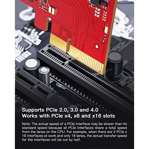 Inateck 16Gbps PCIe-USB 3.2 Gen 2拡張カード、4つのUSB Type-Aポートと1つのUSB Type-Cポート、KU5211ALP