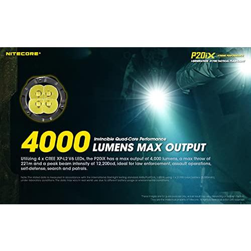 NITECORE P20iX 4000ルーメン タクティカル ハンドライト 5mm