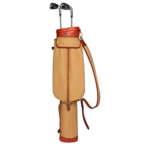 正規品 Tourbonコース トレーニング 練習ゴルフバッグ クラブ トラベルケース ファスナーポケット付き 防水キャンバス&レザー 【1736457170】(9453円)