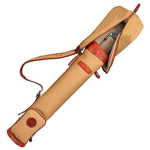 正規品 Tourbonコース トレーニング 練習ゴルフバッグ クラブ トラベルケース ファスナーポケット付き 防水キャンバス&レザー 【1736457170】(9453円)