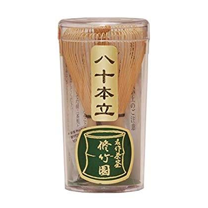 修竹園(Syuchikuen) 茶せん 白 長さ:約11cm 八十本立|mapletreehouse|02