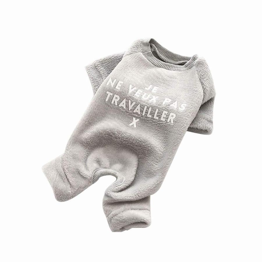 Works Ltd ワークス モコモコ パジャマ カバーオール 犬 猫用 犬服 ネコ服 Pt071 Gr Sm グレー 犬用 猫用 Smサ Avalskitoranj Rs