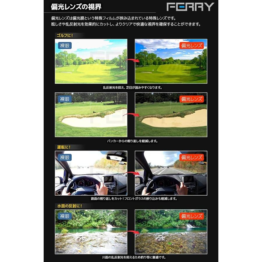 フェリー Ferry スポーツサングラス フルセット専用交換レンズ5枚 ブラック ユニセックス 偏光レンズ 限定特価 偏光レンズ