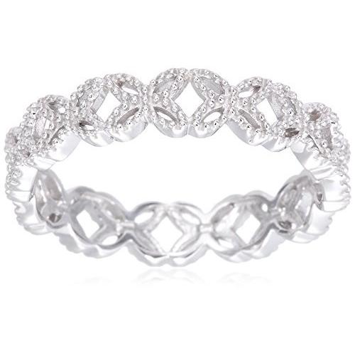 キャーロ ディ ディアマンテ CHIARO DI DIAMANTE K10ホワイトゴールド ミルフラワーピンキーリング CHD0035 日本