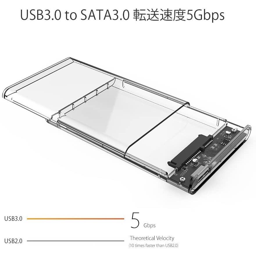 ELUTENG 2.5インチ HDD SSD ケース USB 3.0 透明 外付け ハードディスク UASP対応 売れ筋ランキング 外付けhdd ps4 ELUTENG 2.5インチ HDD SSD ケース USB 3.0 透明 外付け ハードディスク UASP対応 売れ筋ランキング 外付けhdd ps4