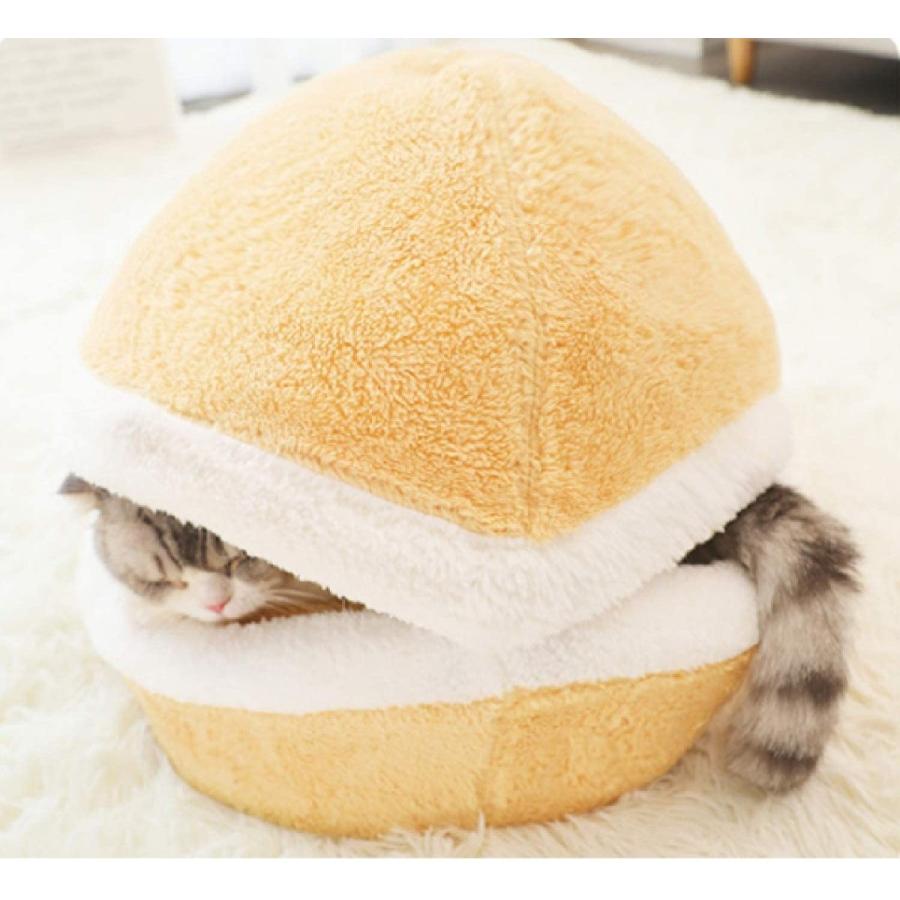 Le Ciel シェル 貝型 猫 犬 ベッド ソファー ペットハウス ドーム型 保温 防寒 ペット用寝袋 ｍ Pymr Go Th