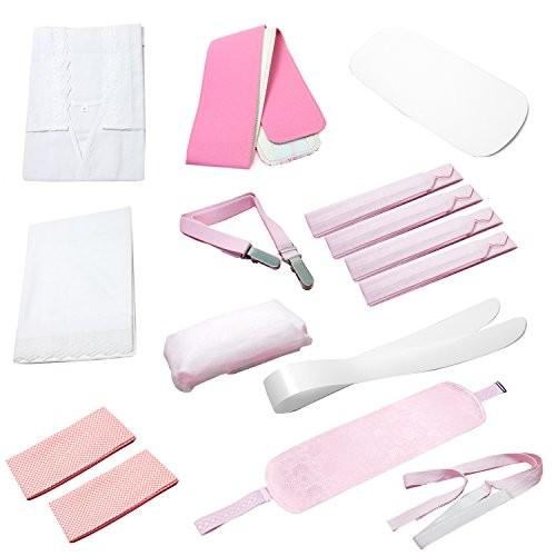 キョウエツ 着付けセット 振袖用 和装小物15点セット(上肌着/裾除け/伊達締め2本/帯枕/腰紐4本/着付けベルト/三重紐/後板/ゴム付前板