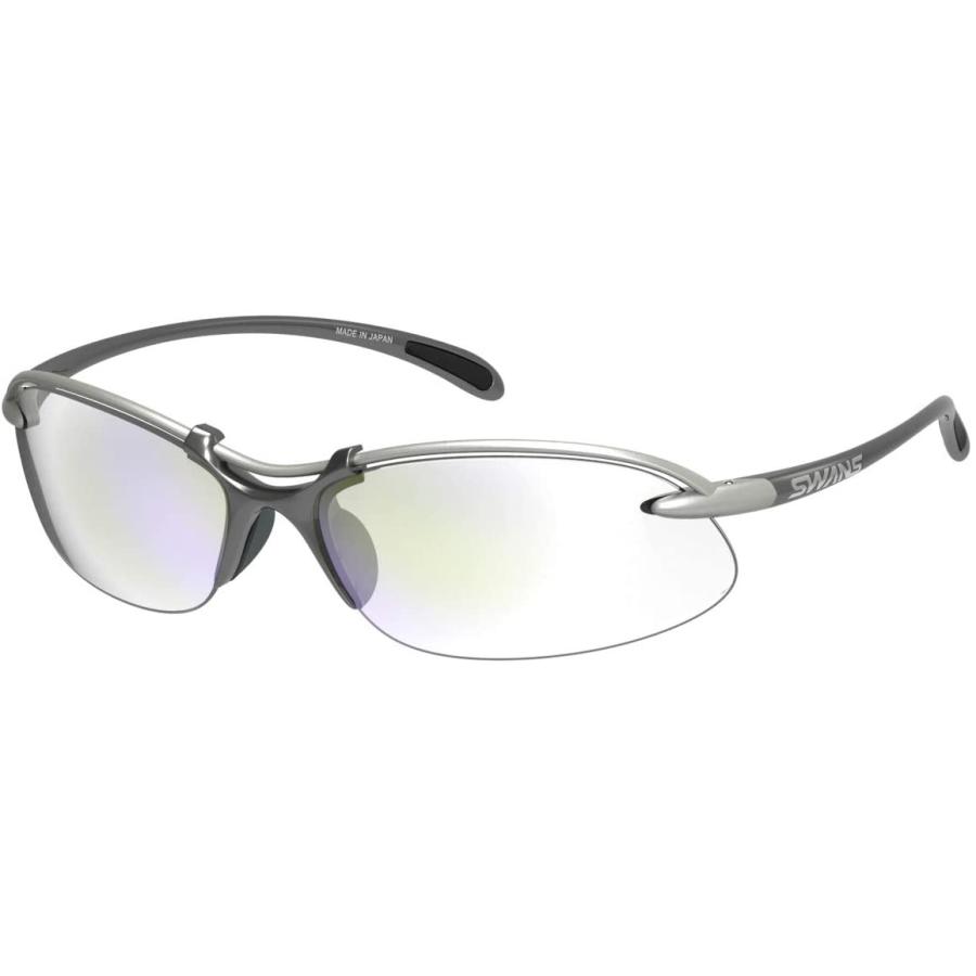 SWANS(スワンズ) スポーツ サングラス エアレスウェイブ マルチコートレンズモデル 夜間も使用可能 SA-506 LSIL ライトシル