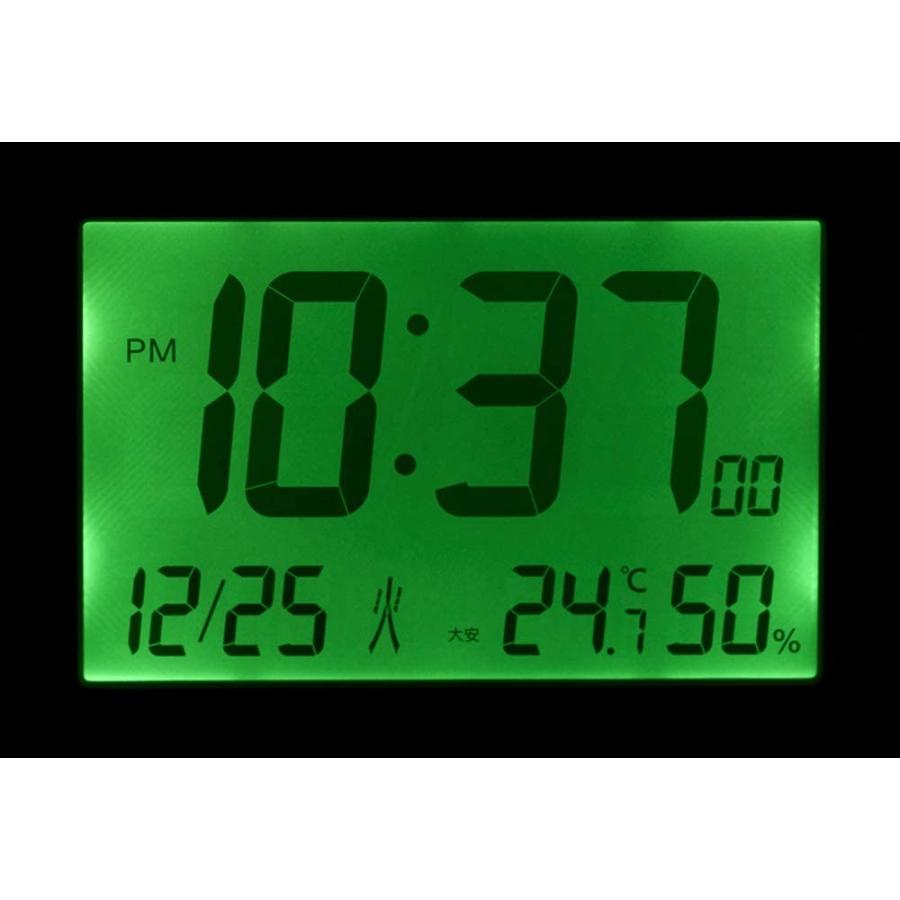 リズム時計工業(Rhythm) 置き時計 ピンク 14.5x19.5x3.8cm 電波時計 目覚まし時計 温度計 湿度計 カレンダー アラー