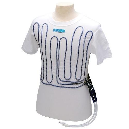 クールスーツ ホワイトコットン半袖TクーリングシャツXL