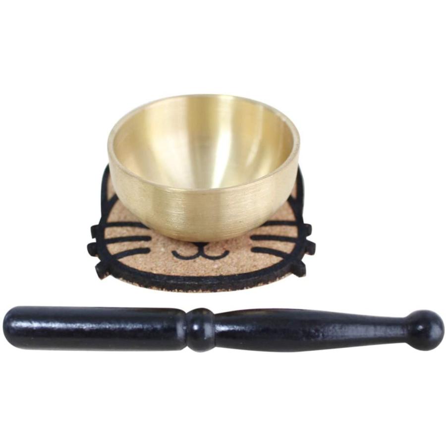 猫 おりんセット かわいい 顔 イラスト コルクマット ペット仏具 ペット供養 Maple Tree House 通販 Yahoo ショッピング