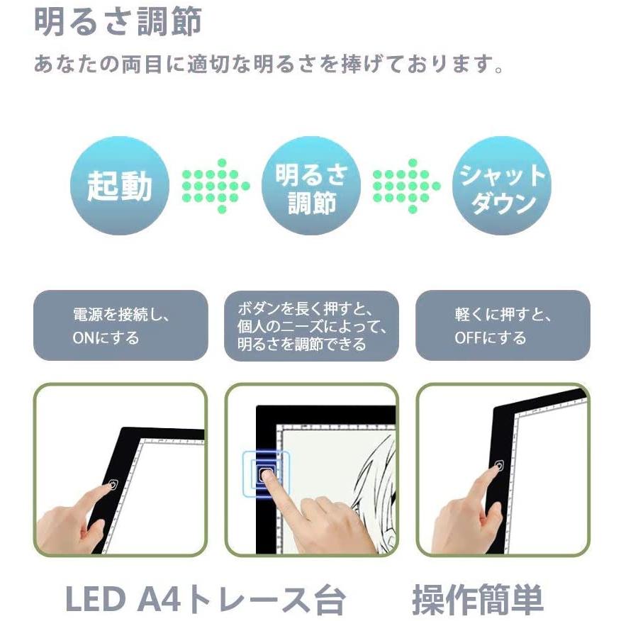 Alsky トレース台 Led 無段階調光 薄型4ｍｍ 視力保護 イラストタッチセンサ式 子供適用 Usbコード付 製図 マンガ スケ Maple Tree House 通販 Yahoo ショッピング