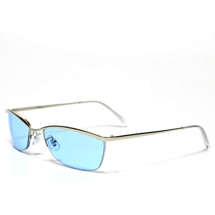 シルバー Lブルー 伊達メガネ 伊達眼鏡 だてめがね だて眼鏡 度なしメガネ オラオラ いかつい めがね 眼鏡 メンズ レディース 金ブチ Maple Tree House 通販 Yahoo ショッピング