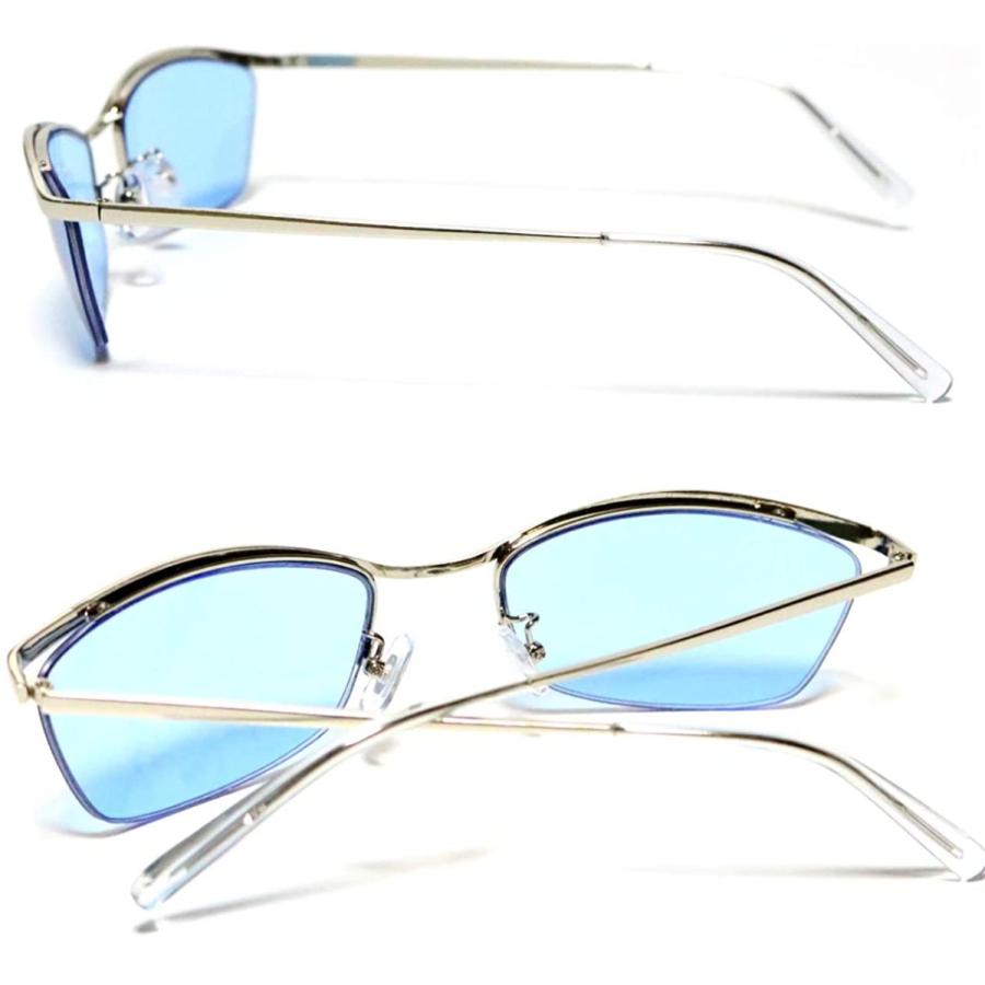 シルバー Lブルー 伊達メガネ 伊達眼鏡 だてめがね だて眼鏡 度なしメガネ オラオラ いかつい めがね 眼鏡 メンズ レディース 金ブチ Maple Tree House 通販 Yahoo ショッピング