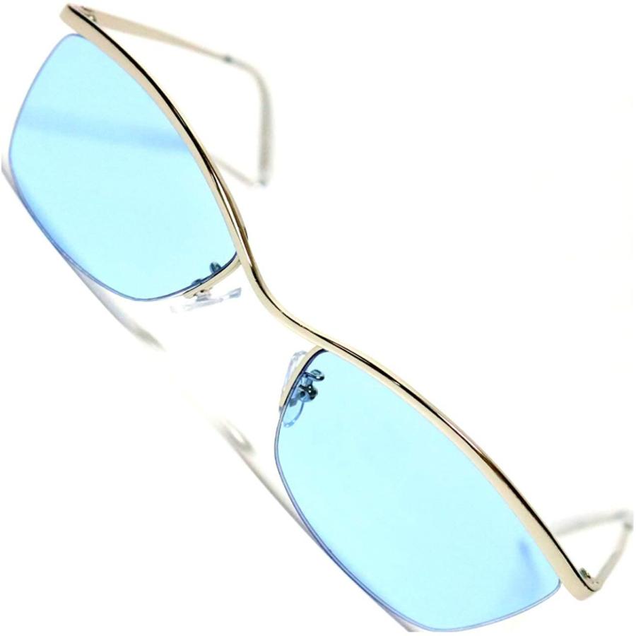 シルバー Lブルー 伊達メガネ 伊達眼鏡 だてめがね だて眼鏡 度なしメガネ オラオラ いかつい めがね 眼鏡 メンズ レディース 金ブチ Maple Tree House 通販 Yahoo ショッピング