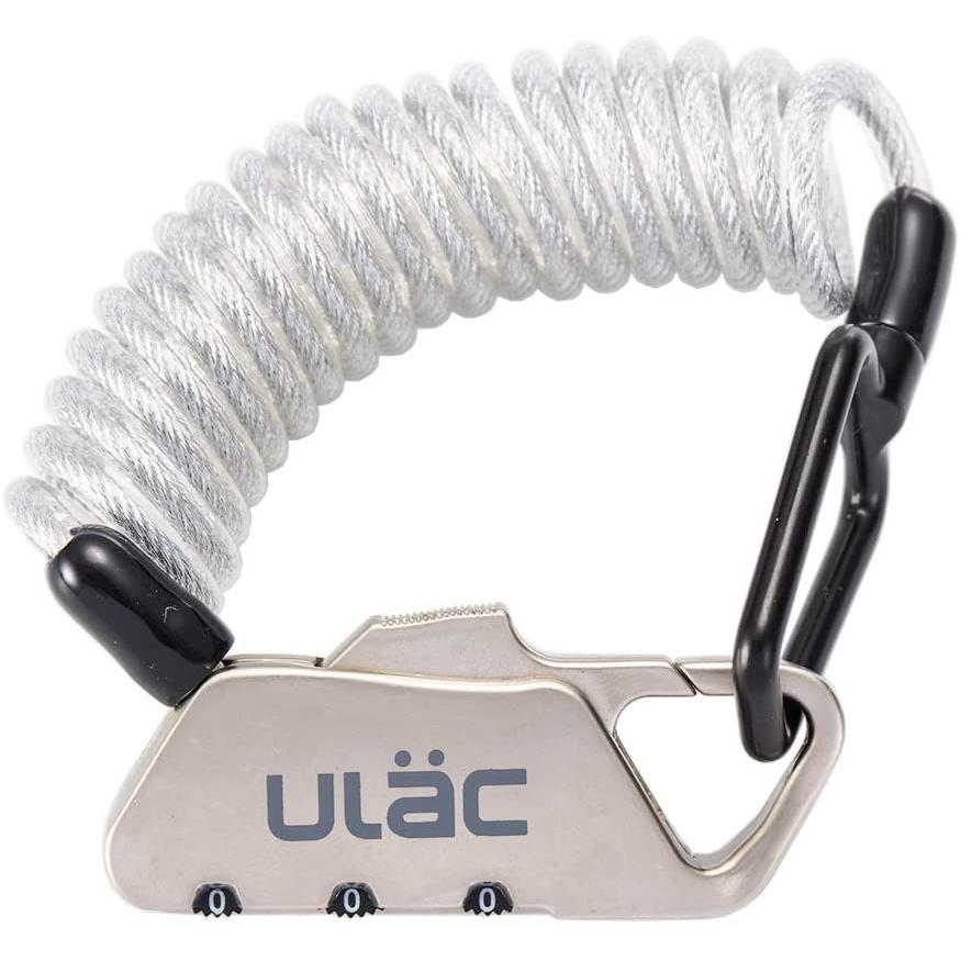 ULAC 自転車 ロック 鍵 ワイヤーロック ロードバイク ベビーカー バイク サドルロック 軽量 携帯便利 盗難防止 四つ色(銀)  防犯、セキュリティ用品