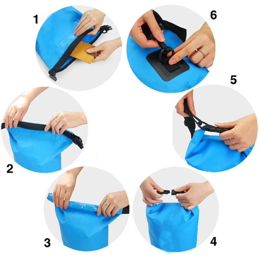 Infityle ドライバッグ フリー防水ポーチ ポケットツール 付 ドラム型 5L 10L 20L 30L(紫，20L） Infityle ドライバッグ フリー防水ポーチ ポケットツール 付 ドラム型 5L 10L 20L 30L 紫，20L