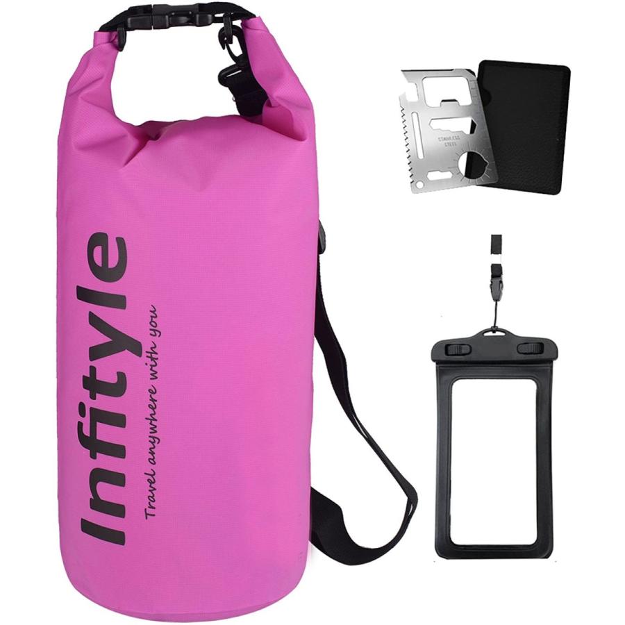Infityle ドライバッグ フリー防水ポーチ ポケットツール 付 ドラム型 5L 10L 20L 30L(紫，20L） Infityle ドライバッグ フリー防水ポーチ ポケットツール 付 ドラム型 5L 10L 20L 30L 紫，20L