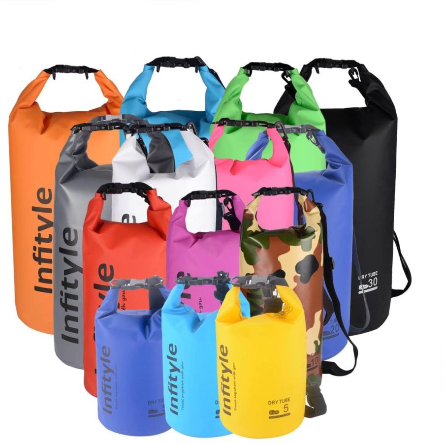 Infityle ドライバッグ フリー防水ポーチ ポケットツール 付 ドラム型 5L 10L 20L 30L(紫，20L） Infityle ドライバッグ フリー防水ポーチ ポケットツール 付 ドラム型 5L 10L 20L 30L 紫，20L